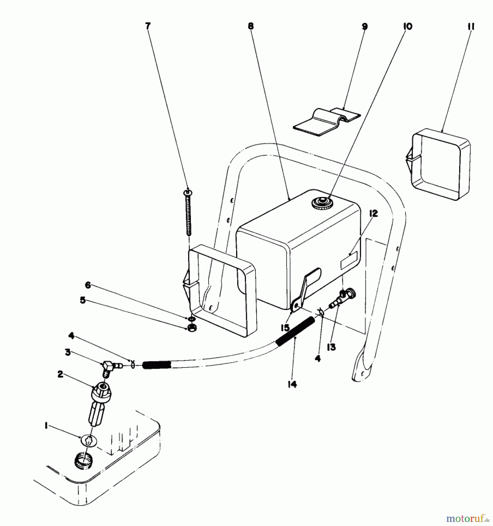  Rasenmäher 23400 - Toro Walk-Behind Mower (SN: 2000001 - 2999999) (1982) REMOTE FUEL TANK KIT NO. 39-6880 (OPTIONAL)