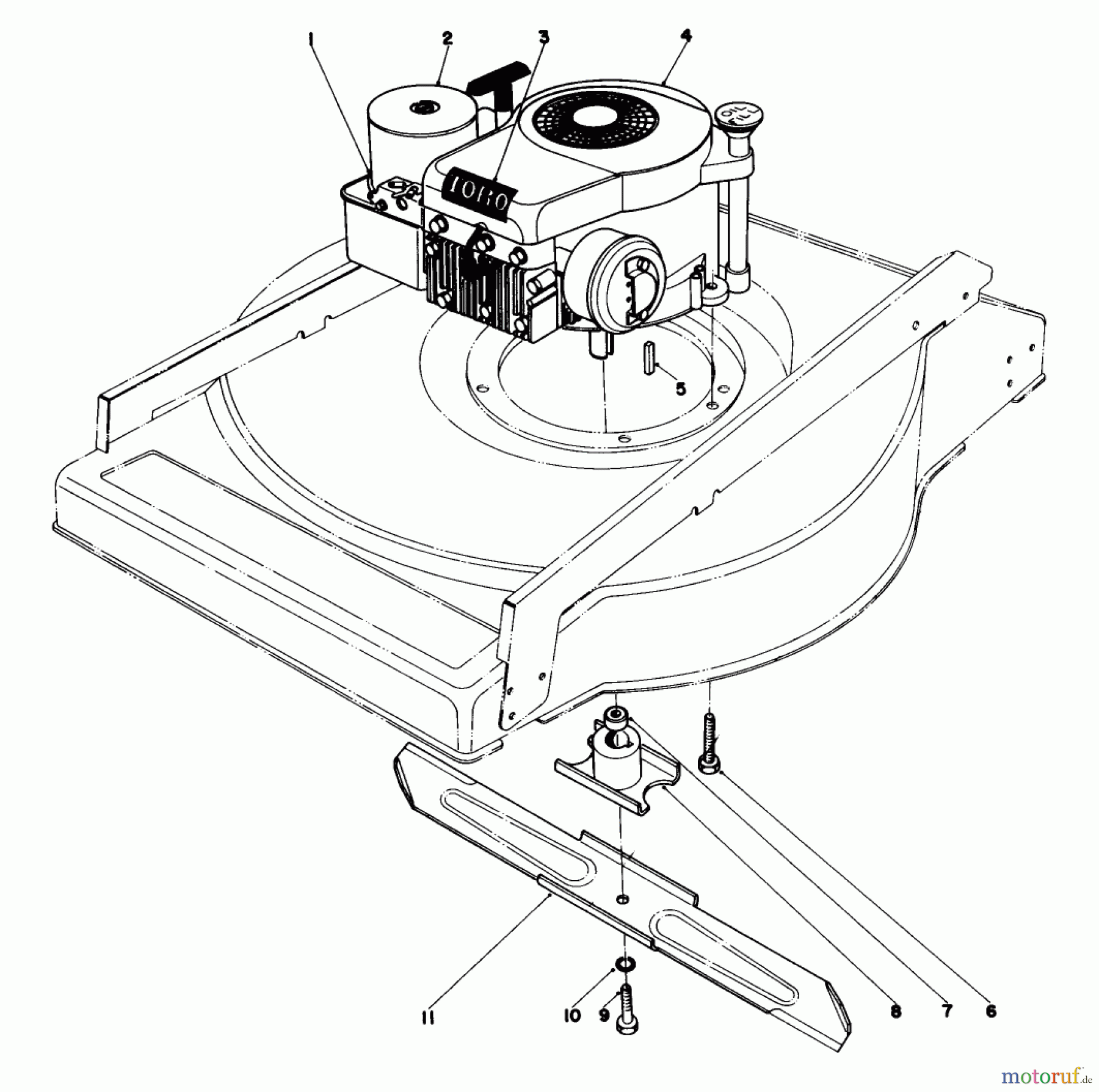  Rasenmäher 23450 - Toro Walk-Behind Mower (SN: 0000001 - 0999999) (1980) ENGINE ASSEMBLY