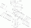 Rasenmäher 455E - Toro 21" Heavy-Duty Walk-Behind Rotary Mower (SN: 290000001 - 290999999) (2009) Listas de piezas de repuesto y dibujos GEAR CASE ASSEMBLY NO. 110-2100