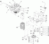 Rasenmäher für Großflächen 30031 - Toro Commercial 91cm Walk-Behind Mower, 15HP, T-Bar, Gear Drive, TURBO FORCE Cutting Unit (SN: 290000001 - 290999999) (2009) Listas de piezas de repuesto y dibujos ENGINE AND CLUTCH ASSEMBLY
