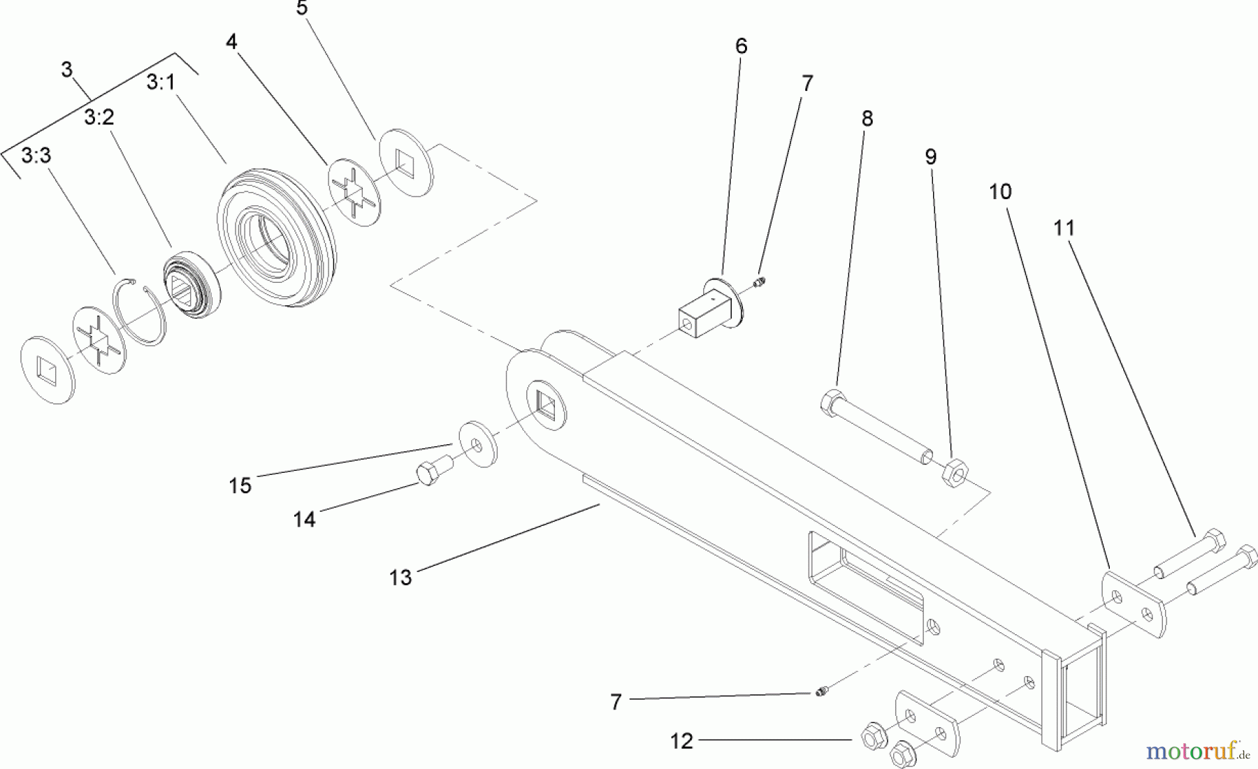  Compact Utility Attachments 22470 - Toro High-Torque Trencher Head, Dingo Compact Utility Loaders (SN: 290000001 - 290999999) (2009) BOOM ASSEMBLY NO. 104-1949