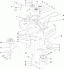 Rasenmäher für Großflächen 30071 - Toro Commercial 91cm Walk-Behind Mower, 16HP, T-Bar, Hydro Drive, TURBO FORCE Cutting Unit (SN: 311000001 - 311999999) (2011) Listas de piezas de repuesto y dibujos DECK DRIVE AND BAFFLE ASSEMBLY