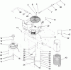 Rasenmäher für Großflächen 30092 - Toro Commercial Walk-Behind Mower, Floating Deck, T-Bar, Gear Drive, 32" Cutting Unit (SN: 310000001 - 310999999) (2010) Listas de piezas de repuesto y dibujos ENGINE ASSEMBLY