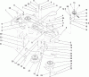 Rasenmäher für Großflächen 30098 - Toro Commercial 48" Walk-Behind Mower, Floating Deck, T-Bar, Gear Drive, TURBO FORCE Cutting Unit (SN: 280000001 - 280999999) (2008) Listas de piezas de repuesto y dibujos DECK DRIVE AND BAFFLE ASSEMBLY