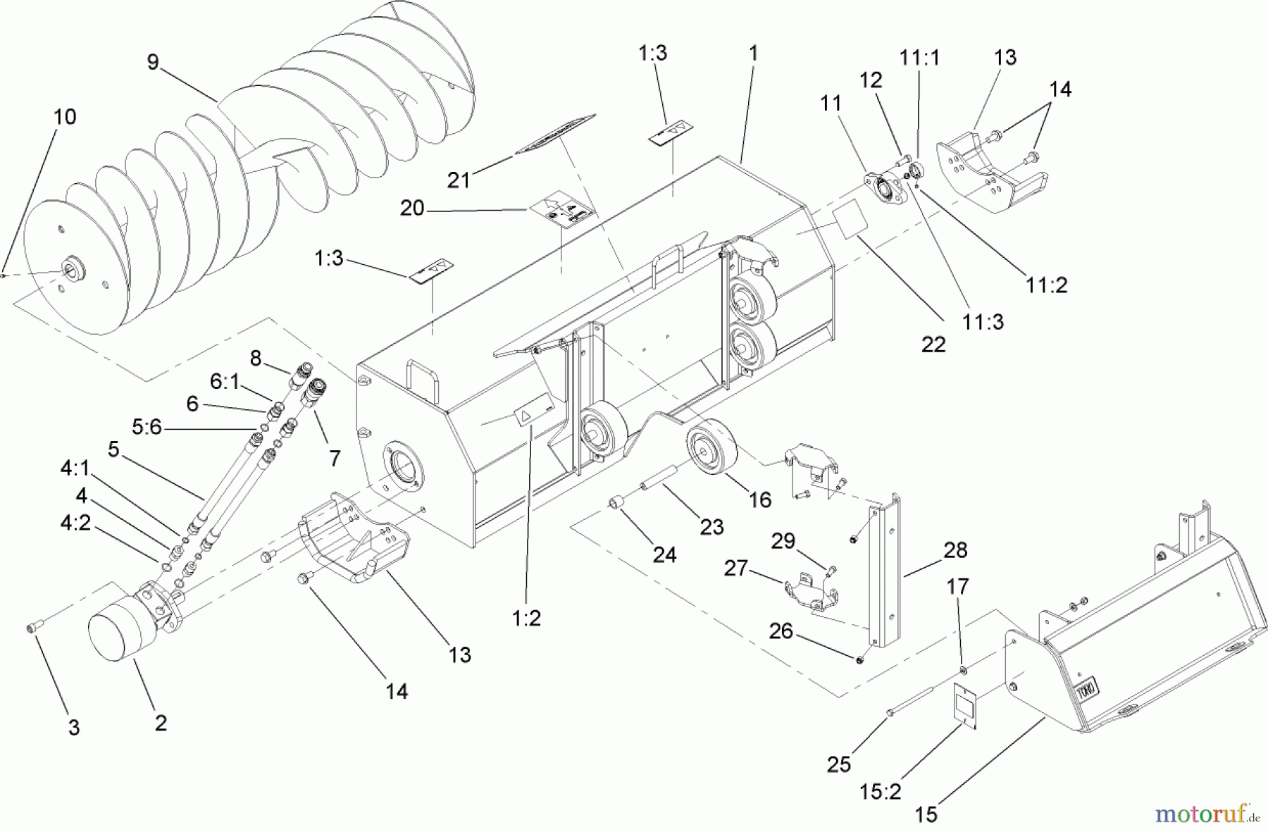  Compact Utility Attachments 22472 - Toro Trench Filler, Dingo Compact Utility Loader (SN: 314000001 - 314999999) (2014) TRENCH FILLER ASSEMBLY