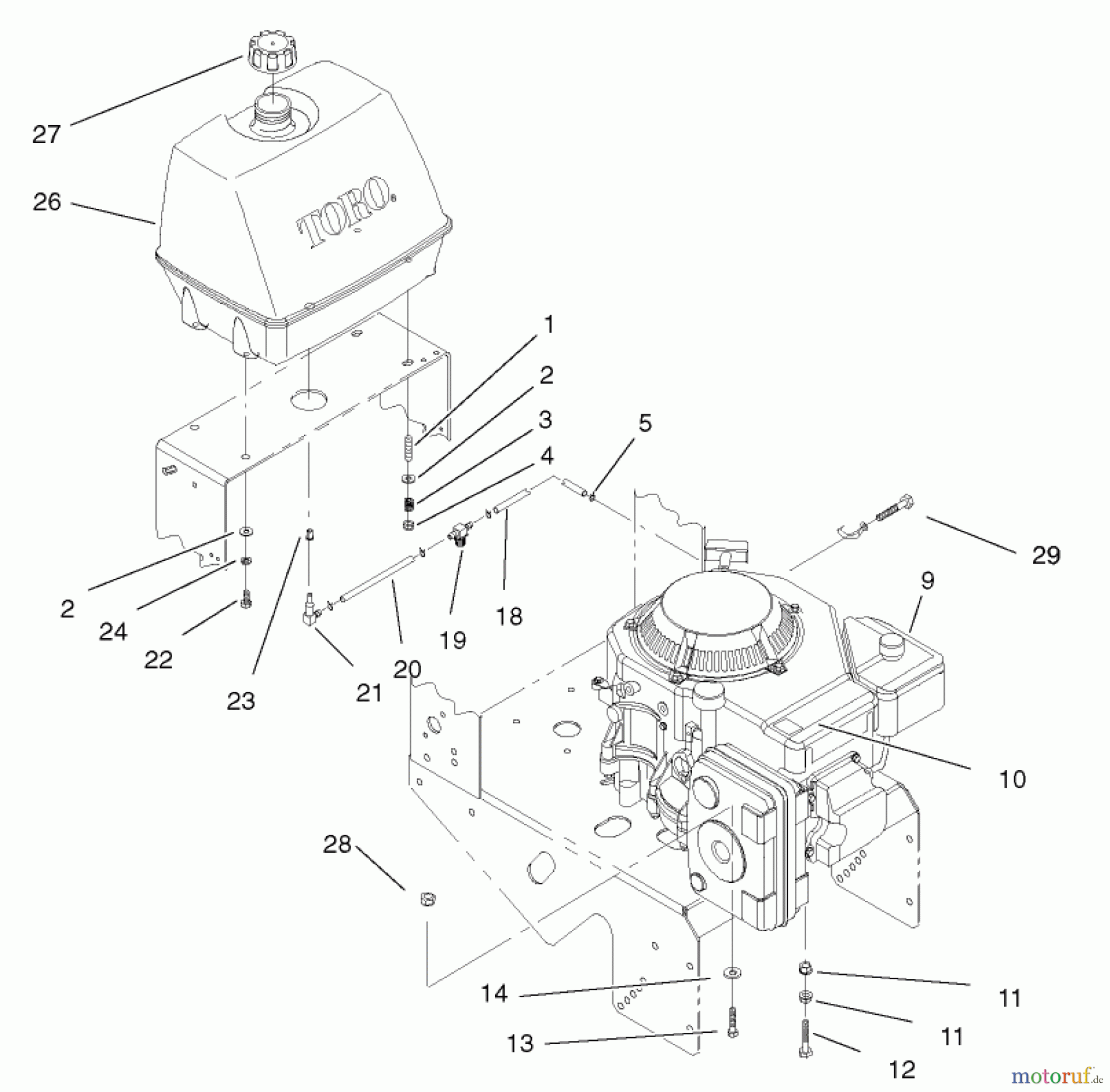  Rasenmäher für Großflächen 30164 - Toro Mid-Size ProLine Mower, Gear Drive, 10.5 hp, 32