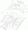 Rasenmäher für Großflächen 30171 - Toro Mid-Size ProLine Mower, Gear Drive, 12.5 hp, 32" Side Discharge Deck (SN: 210000001 - 210999999) (2001) Listas de piezas de repuesto y dibujos UPPER HANDLE ASSEMBLY