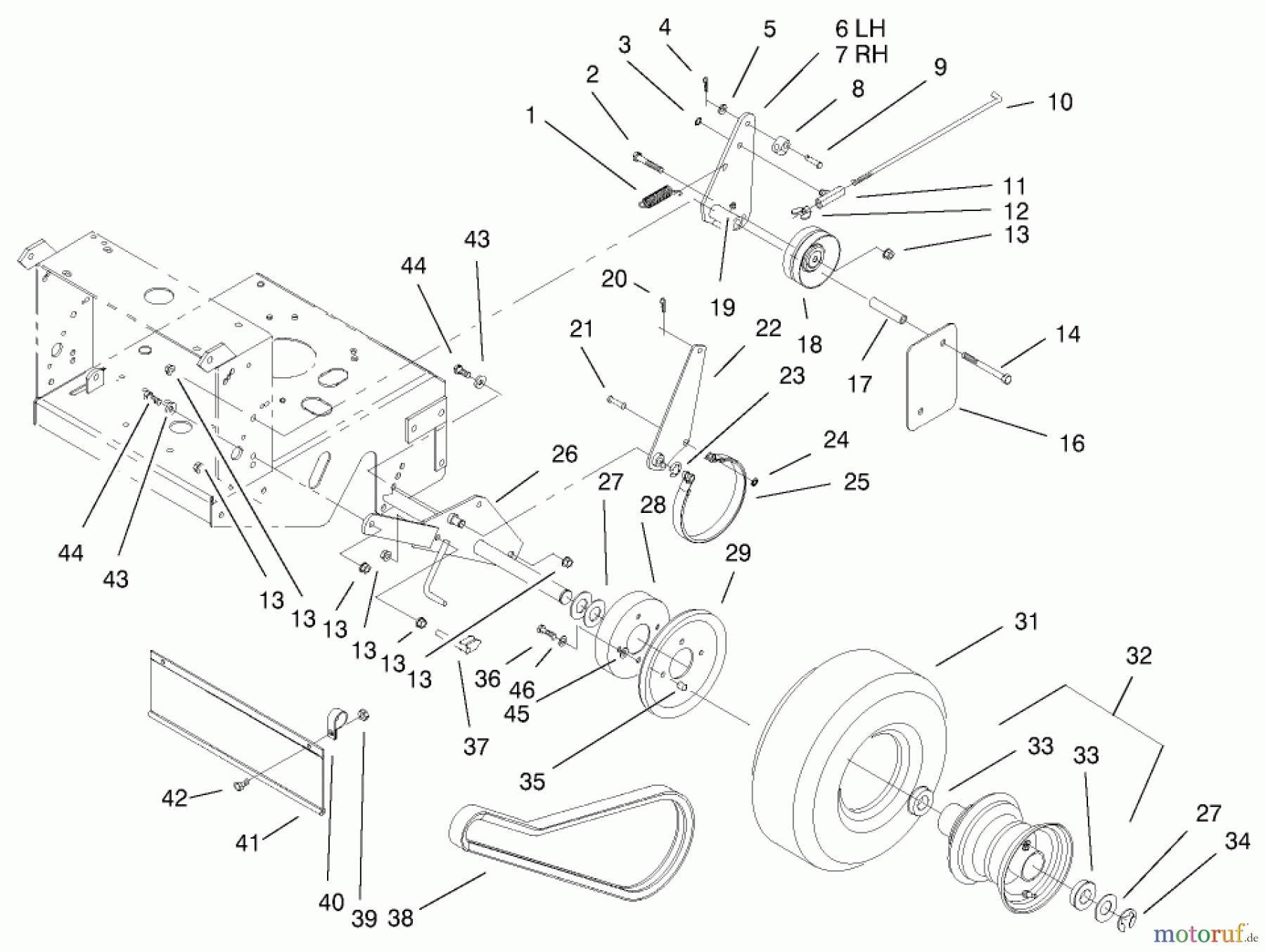  Rasenmäher für Großflächen 30171 - Toro Mid-Size ProLine Mower, Gear Drive, 12.5 hp, 32