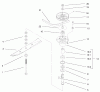 Rasenmäher für Großflächen 30171 - Toro Mid-Size ProLine Mower, Gear Drive, 12.5 hp, 32" Side Discharge Deck (SN: 220000001 - 220999999) (2002) Listas de piezas de repuesto y dibujos SPINDLE ASSEMBLY