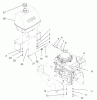 Rasenmäher für Großflächen 30171 - Toro Mid-Size ProLine Mower, Gear Drive, 12.5 hp, 32" Side Discharge Deck (SN: 230000001 - 230005000) (2003) Listas de piezas de repuesto y dibujos ENGINE AND FUEL SYSTEM ASSEMBLY