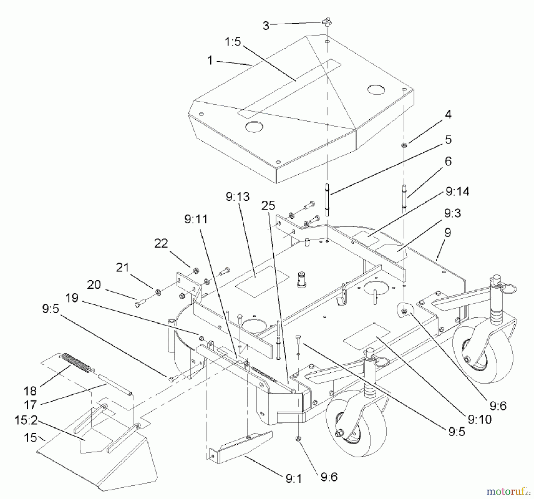  Rasenmäher für Großflächen 30178 - Toro Mid-Size ProLine Mower, Gear Drive, 15 HP, 36