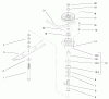 Rasenmäher für Großflächen 30193 - Toro Mid-Size ProLine Mower, Gear Drive, 12.5 hp, 36" Side Discharge Deck (SN: 220000001 - 220999999) (2002) Listas de piezas de repuesto y dibujos SPINDLE ASSEMBLY