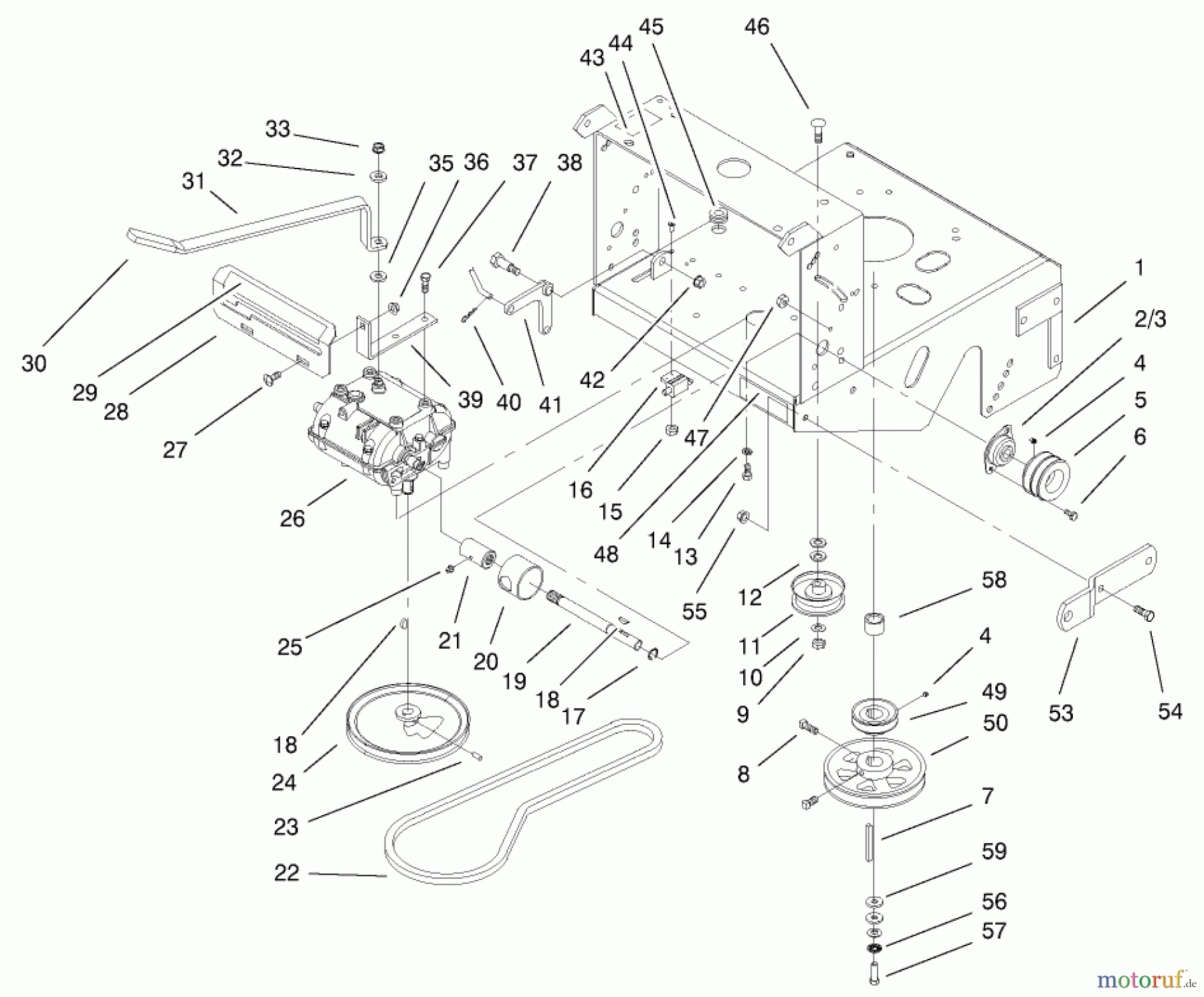  Rasenmäher für Großflächen 30193 - Toro Mid-Size ProLine Mower, Gear Drive, 12.5 hp, 36