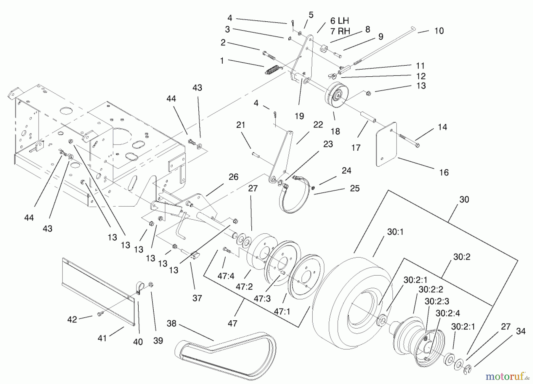  Rasenmäher für Großflächen 30193 - Toro Mid-Size ProLine Mower, Gear Drive, 12.5 hp, 36