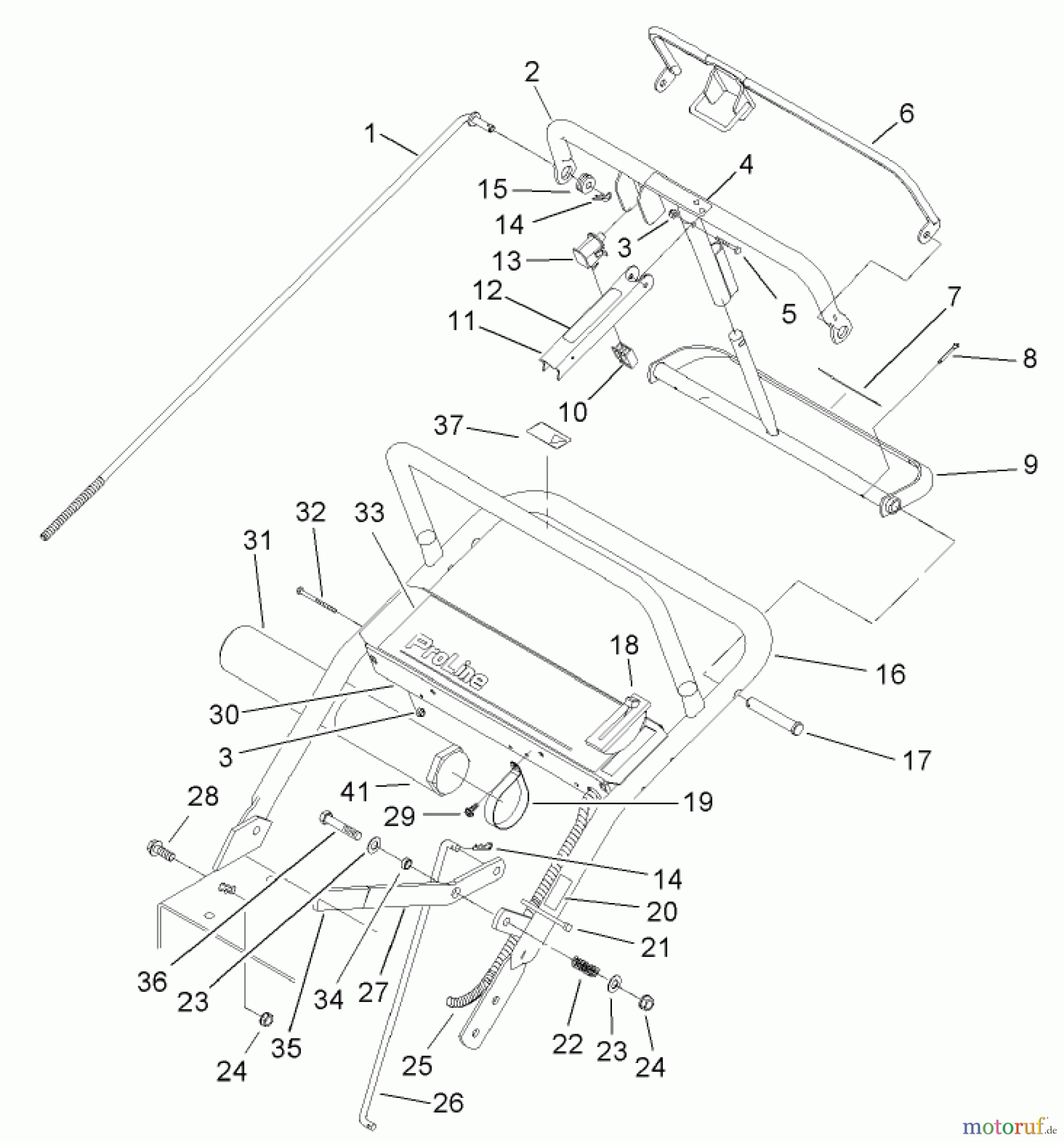  Rasenmäher für Großflächen 30193 - Toro Mid-Size ProLine Mower, Gear Drive, 12.5 hp, 36