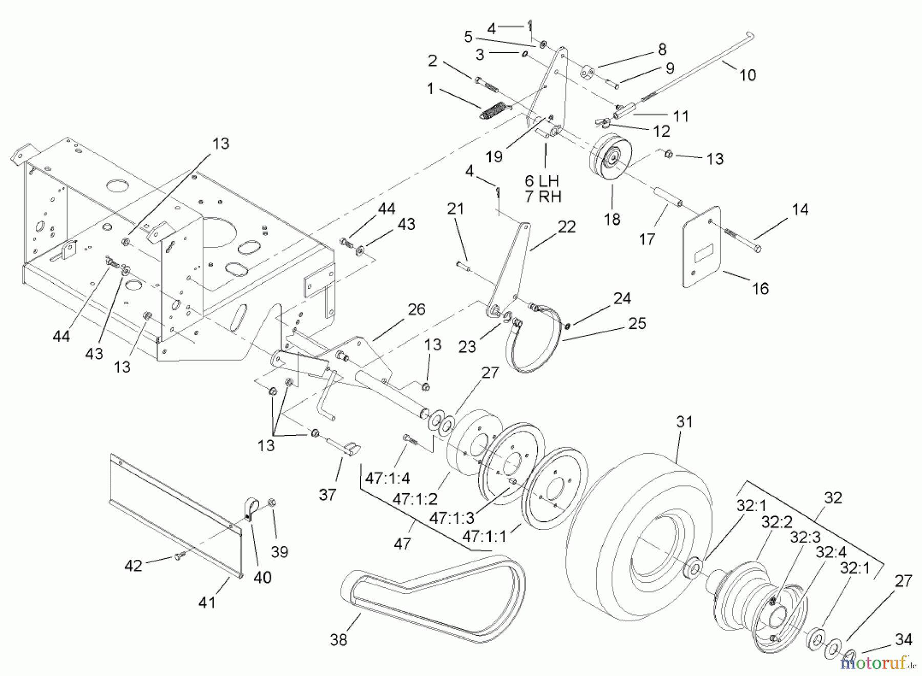  Rasenmäher für Großflächen 30193 - Toro Mid-Size ProLine Mower, Gear Drive, 12.5 hp, 36