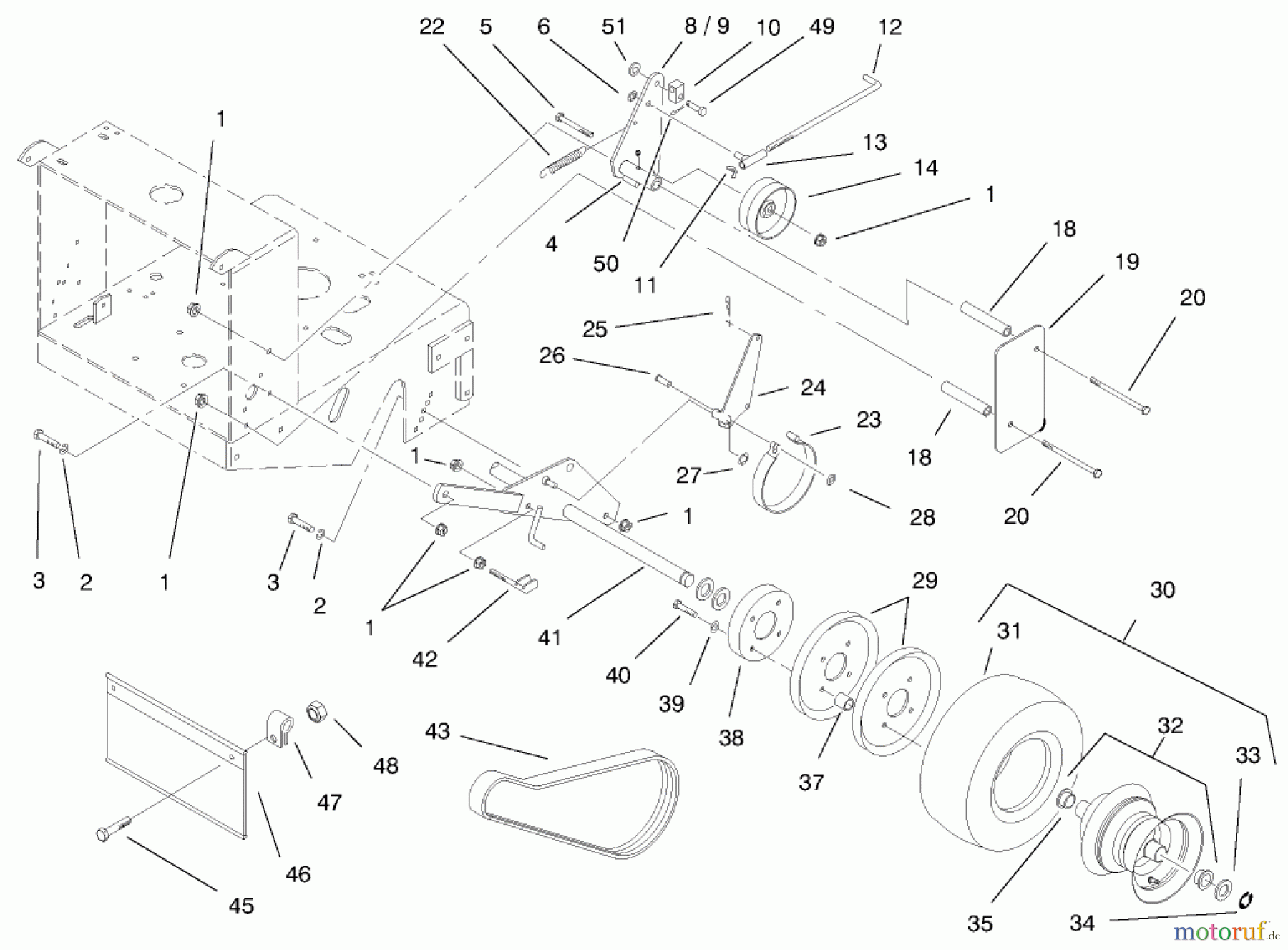  Rasenmäher für Großflächen 30193 - Toro Mid-Size ProLine Mower, Gear Drive, 12.5 hp, 36