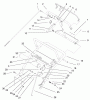 Rasenmäher für Großflächen 30194 - Toro Mid-Size ProLine Mower, Gear Drive, 13 hp, 36" Side Discharge Deck (SN: 210000001 - 210999999) (2001) Listas de piezas de repuesto y dibujos UPPER HANDLE ASSEMBLY