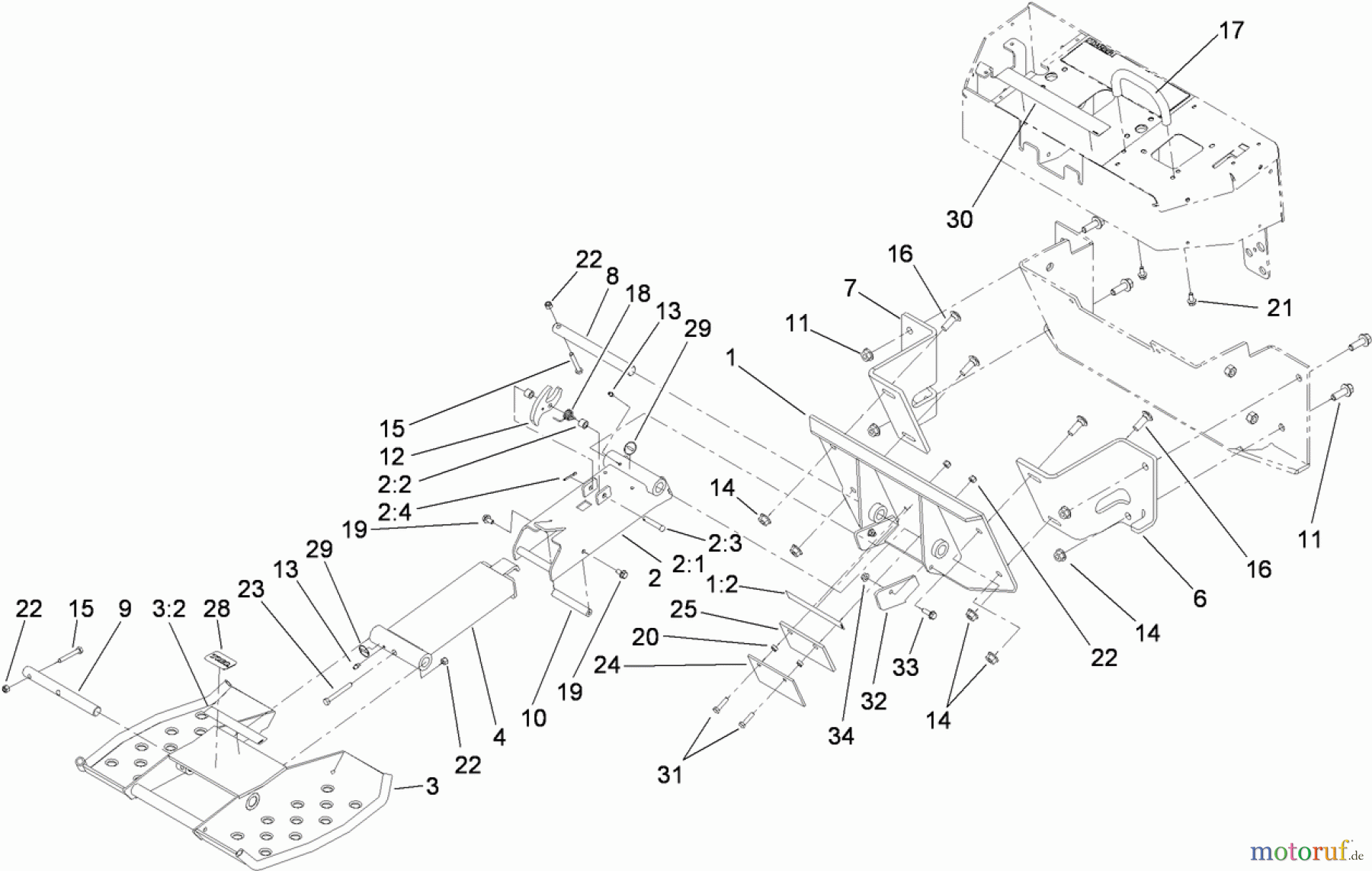  Compact Utility Attachments 22475 - Toro TX Platform, Gasoline-Powered TX Dingo Compact Utility Loader (SN: 314000001 - 314999999) (2014) PLATFORM ASSEMBLY