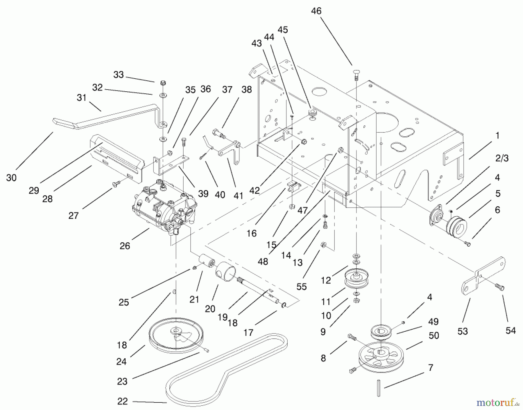  Rasenmäher für Großflächen 30196 - Toro Mid-Size ProLine Mower, Gear Drive, 14 hp, 48