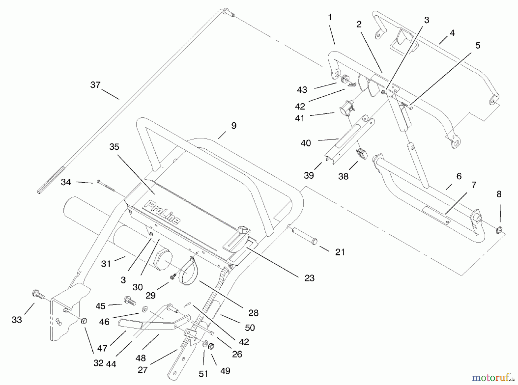  Rasenmäher für Großflächen 30196 - Toro Mid-Size ProLine Mower, Gear Drive, 14 hp, 48