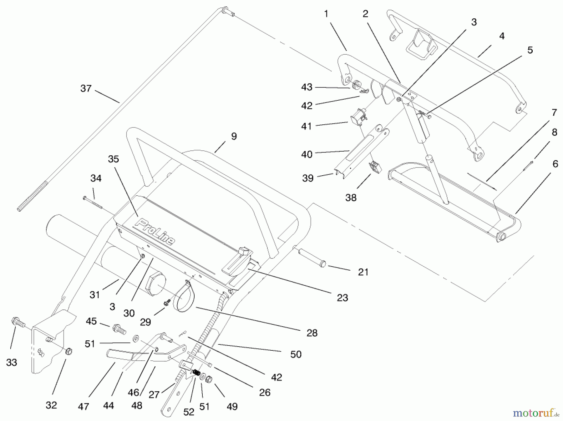  Rasenmäher für Großflächen 30196 - Toro Mid-Size ProLine Mower, Gear Drive, 14 hp, 48