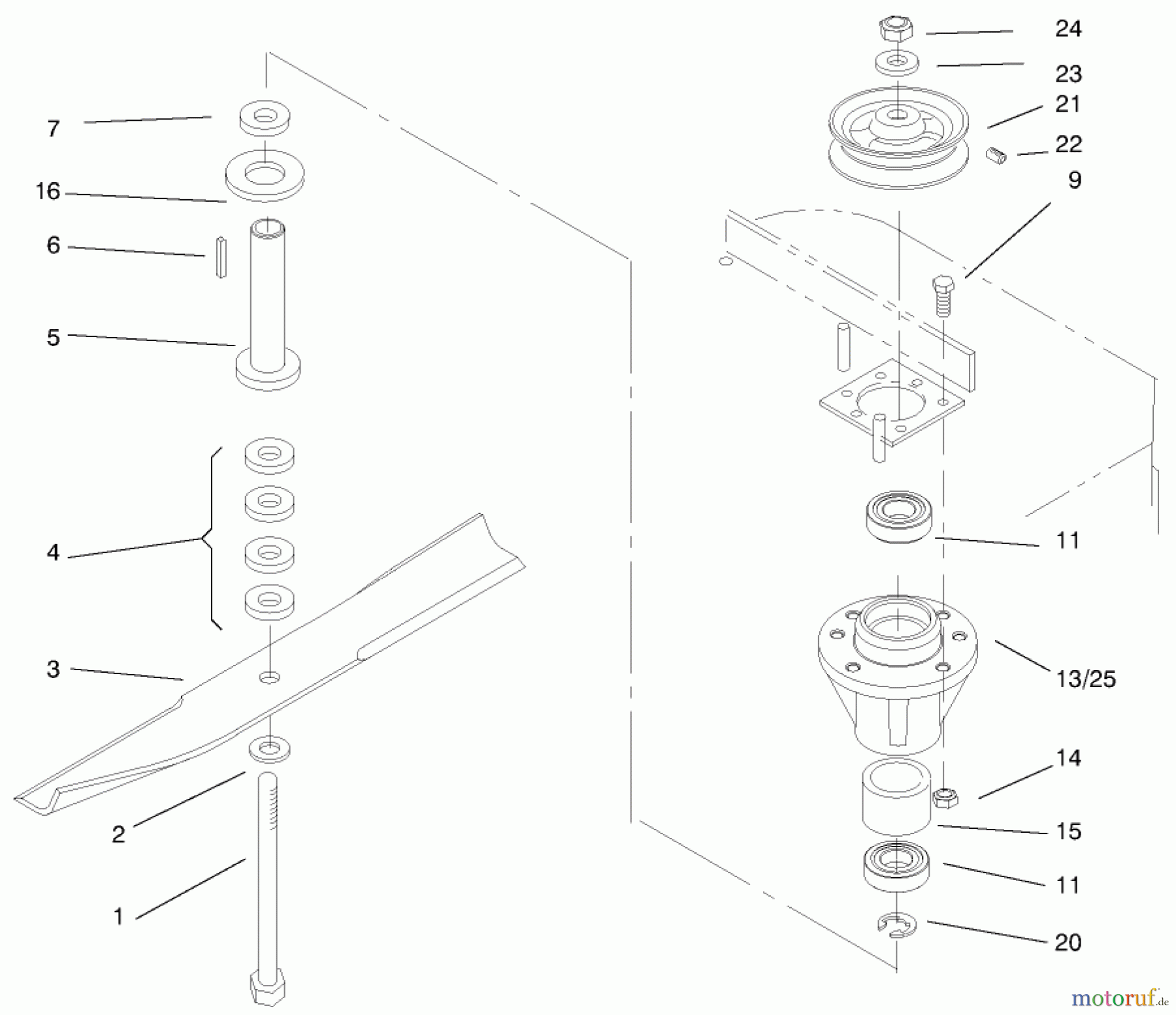  Rasenmäher für Großflächen 30196 - Toro Mid-Size ProLine Mower, Gear Drive, 14 hp, 48