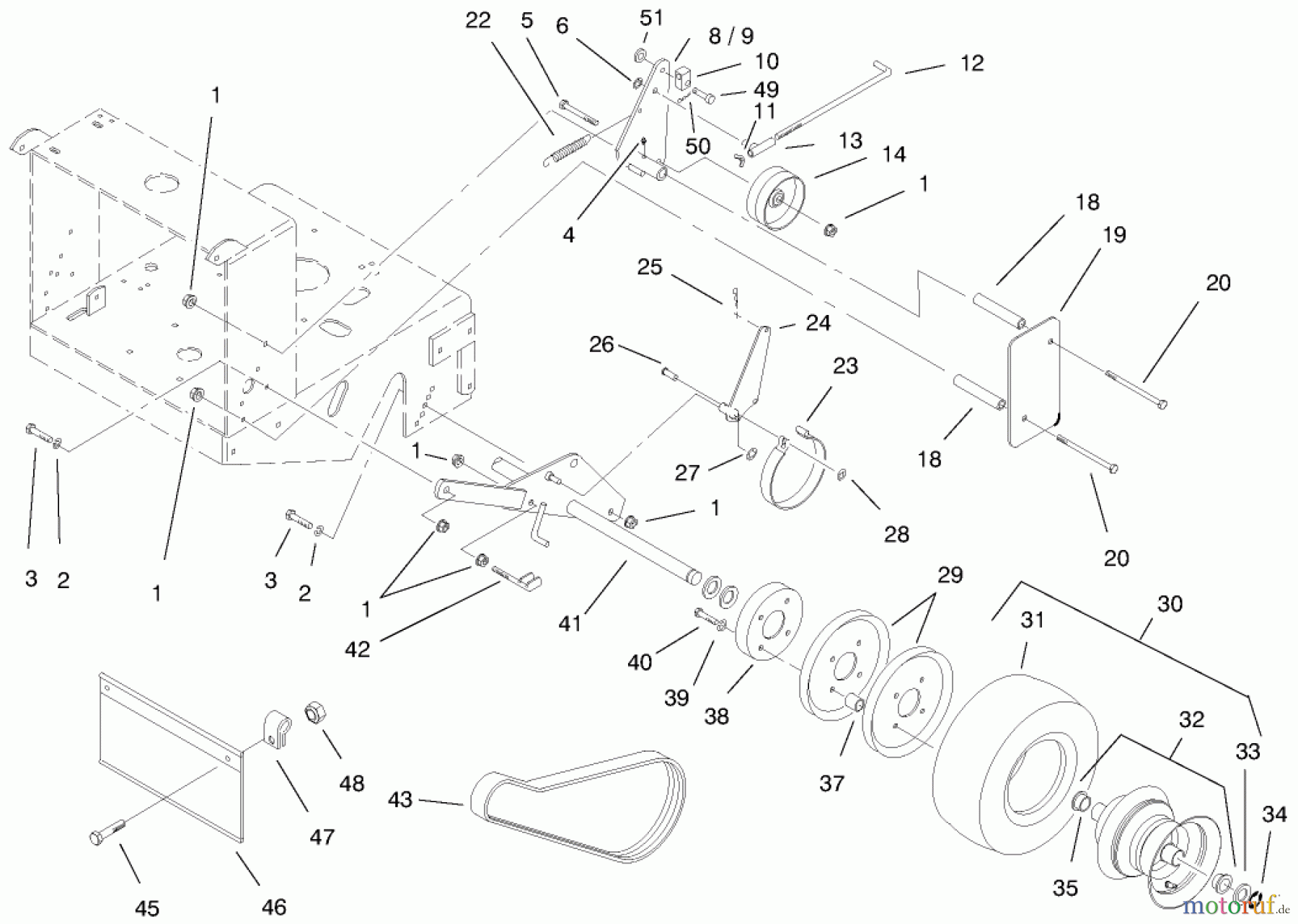  Rasenmäher für Großflächen 30196 - Toro Mid-Size ProLine Mower, Gear Drive, 14 hp, 48