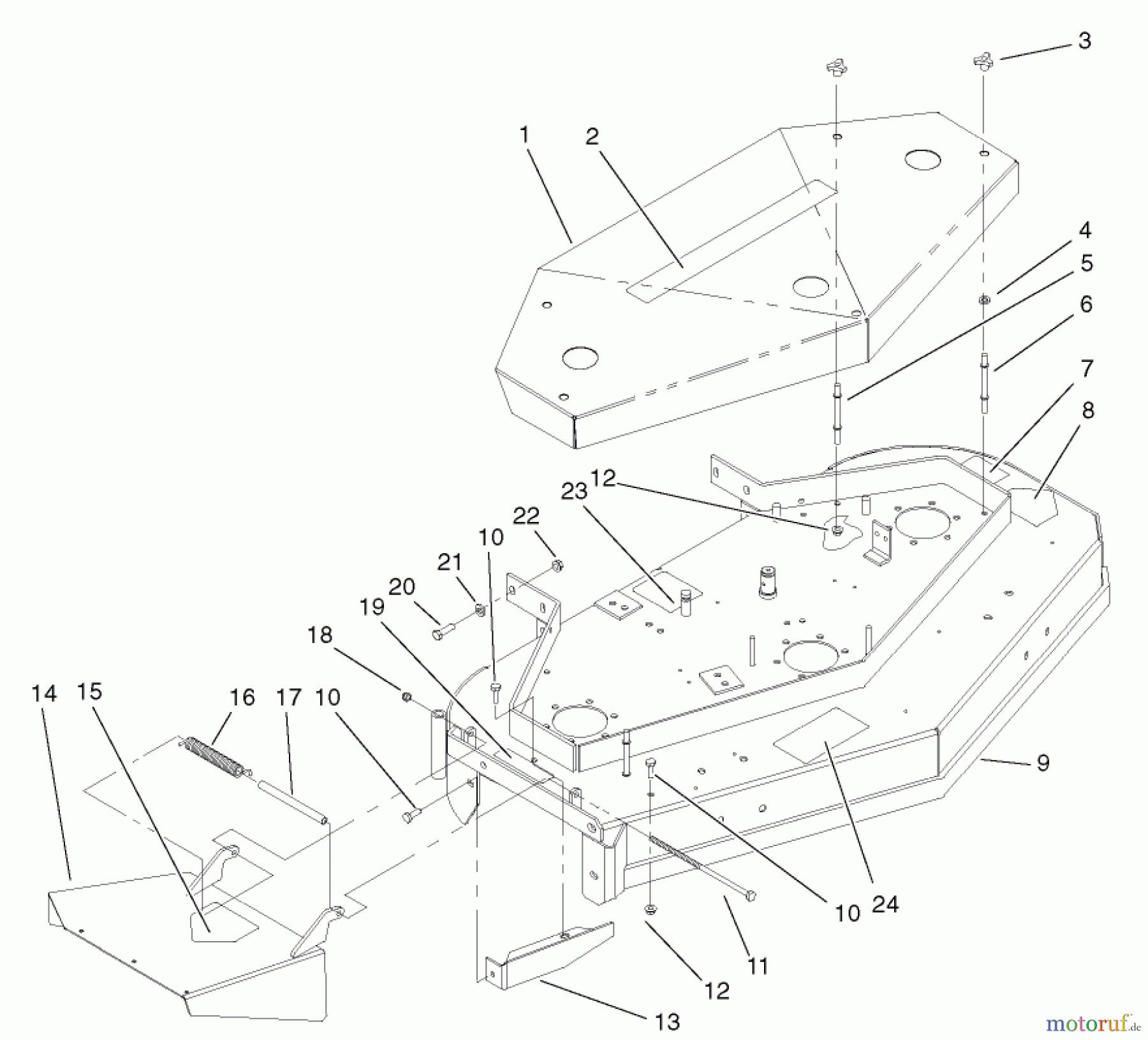  Rasenmäher für Großflächen 30197 - Toro Mid-Size ProLine Mower, Gear Drive, 15 hp, 48