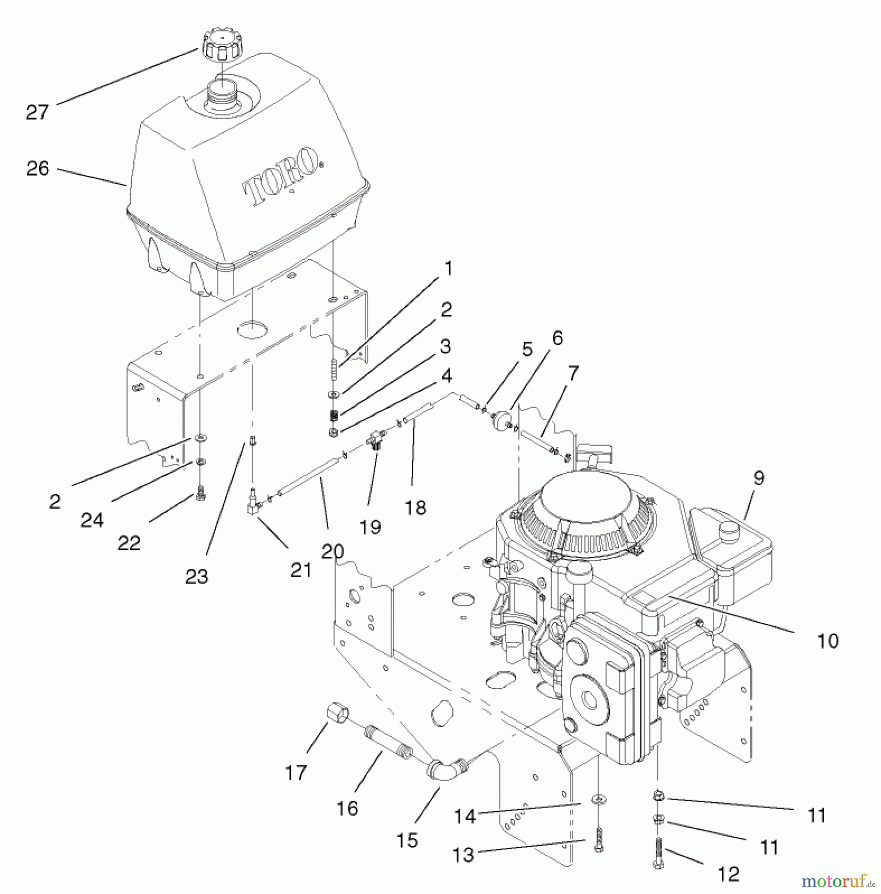  Rasenmäher für Großflächen 30197 - Toro Mid-Size ProLine Mower, Gear Drive, 15 hp, 48