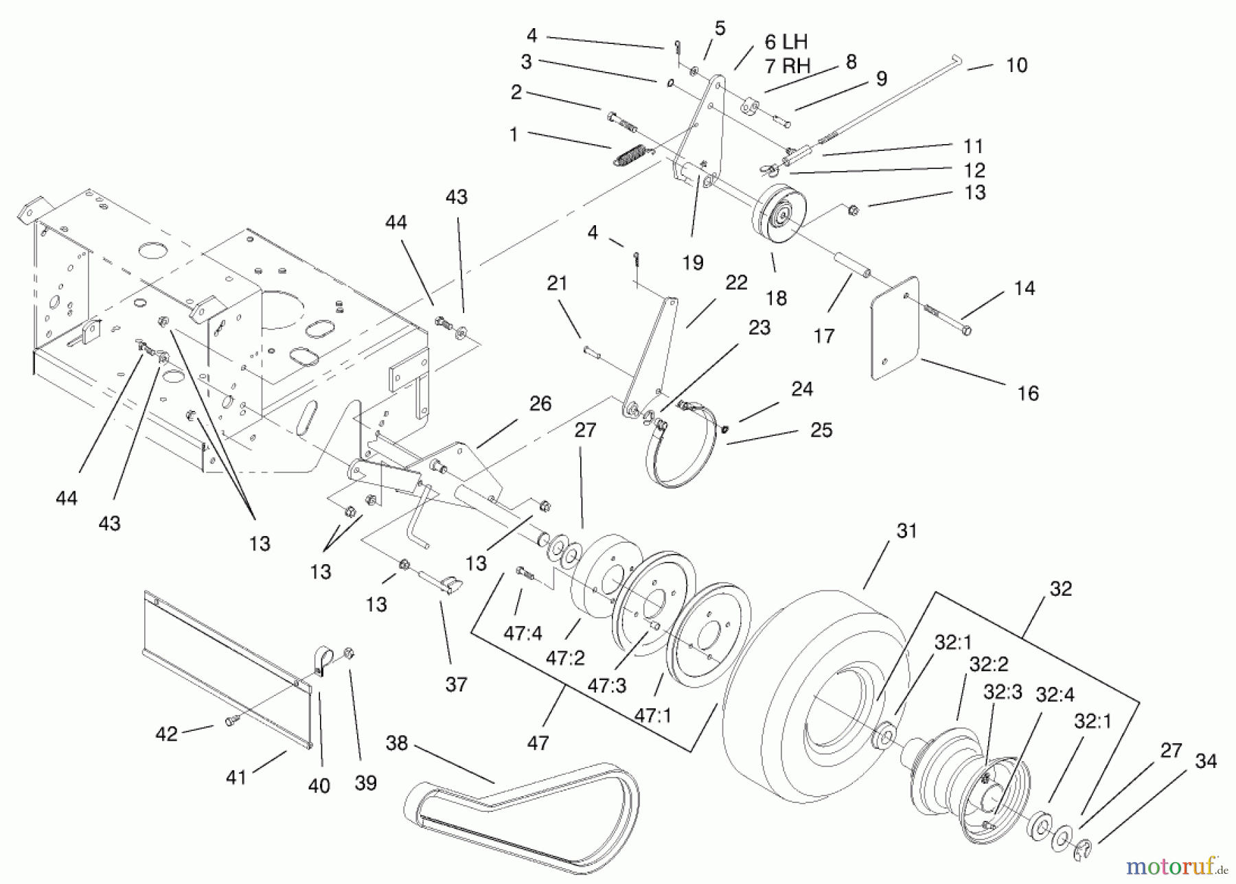  Rasenmäher für Großflächen 30197 - Toro Mid-Size ProLine Mower, Gear Drive, 15 hp, 48