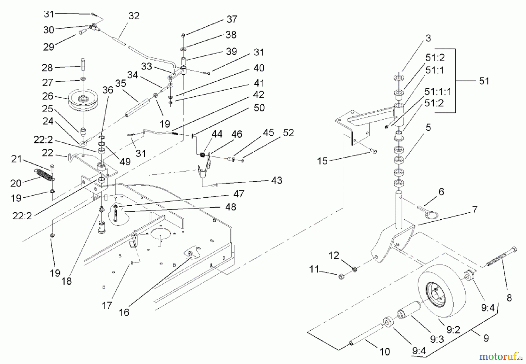  Rasenmäher für Großflächen 30197 - Toro Mid-Size ProLine Mower, Gear Drive, 15 HP, 48