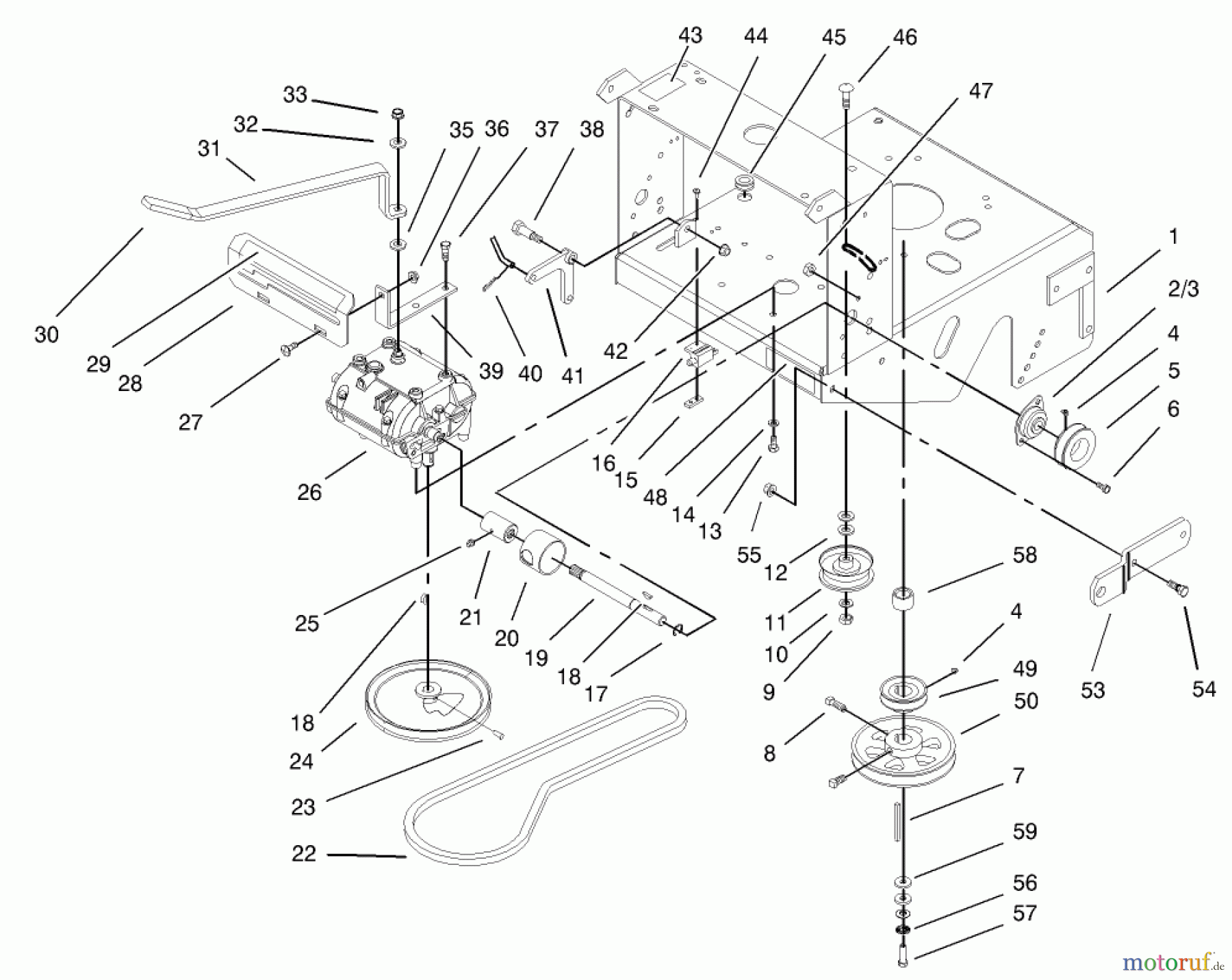  Rasenmäher für Großflächen 30197 - Toro Mid-Size ProLine Mower, Gear Drive, 15 hp, 48