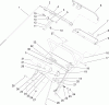 Rasenmäher für Großflächen 30197 - Toro Mid-Size ProLine Mower, Gear Drive, 15 HP, 48" Side Discharge Deck (SN: 250000001 - 250999999) (2005) Listas de piezas de repuesto y dibujos UPPER HANDLE ASSEMBLY