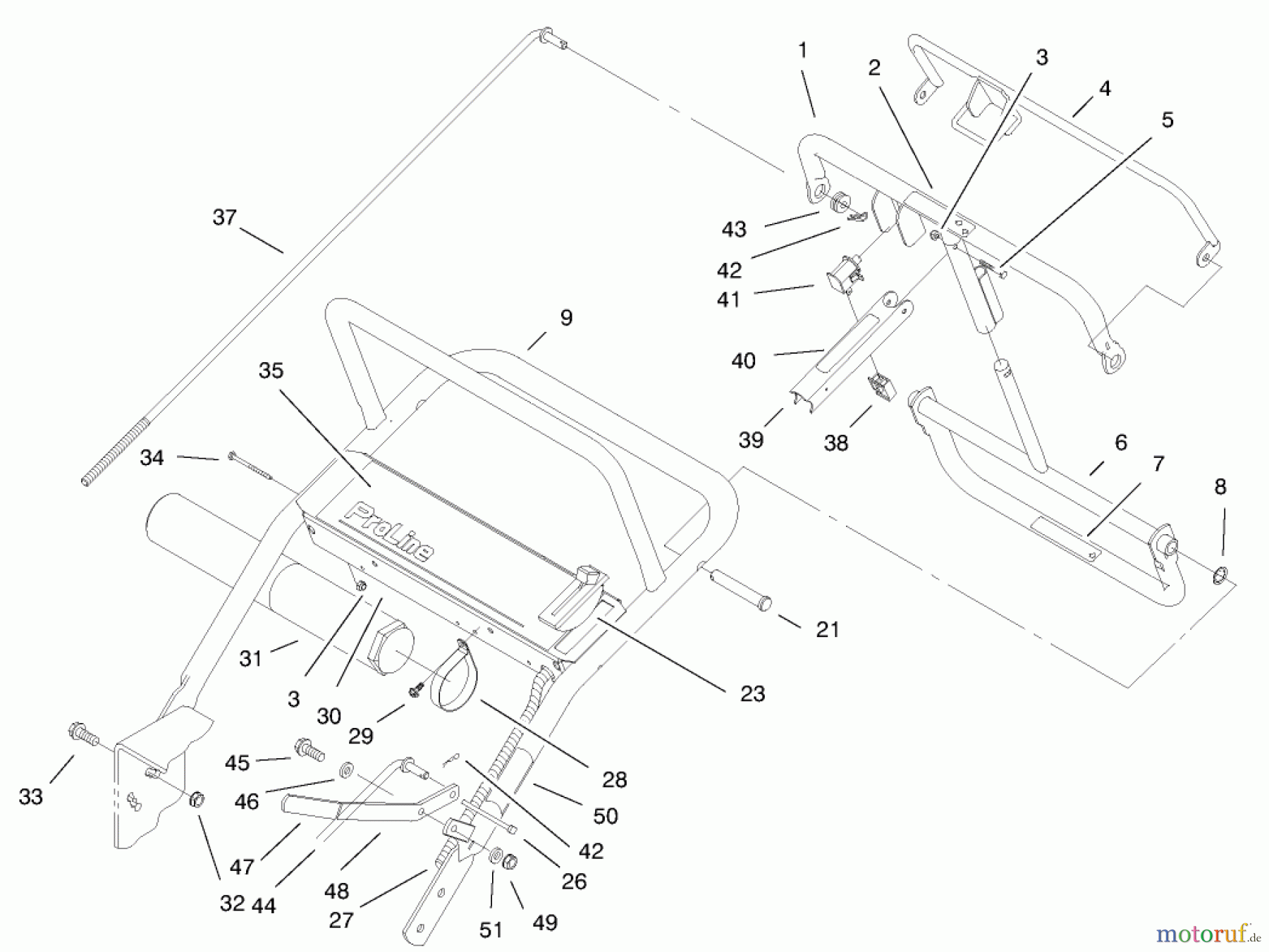  Rasenmäher für Großflächen 30197 - Toro Mid-Size ProLine Mower, Gear Drive, 15 hp, 48