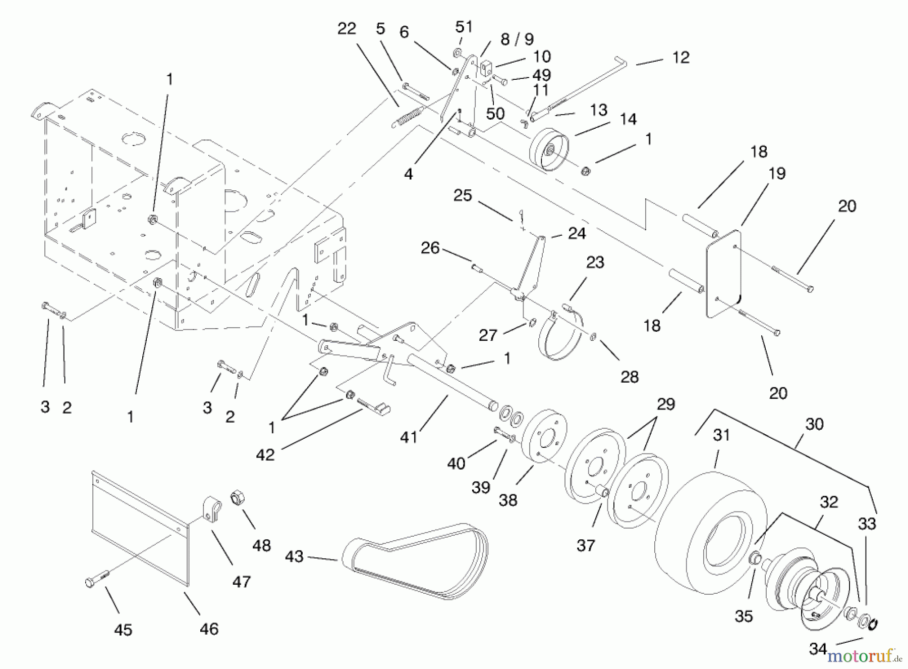  Rasenmäher für Großflächen 30197 - Toro Mid-Size ProLine Mower, Gear Drive, 15 hp, 48