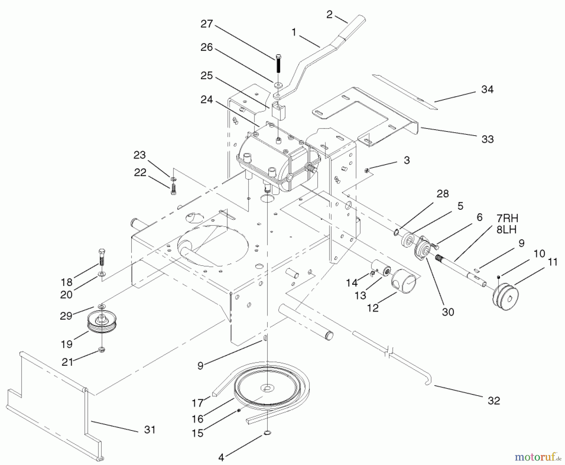  Rasenmäher für Großflächen 30252 - Toro Mid-Size ProLine Mower, Gear Drive, 13 hp, 32