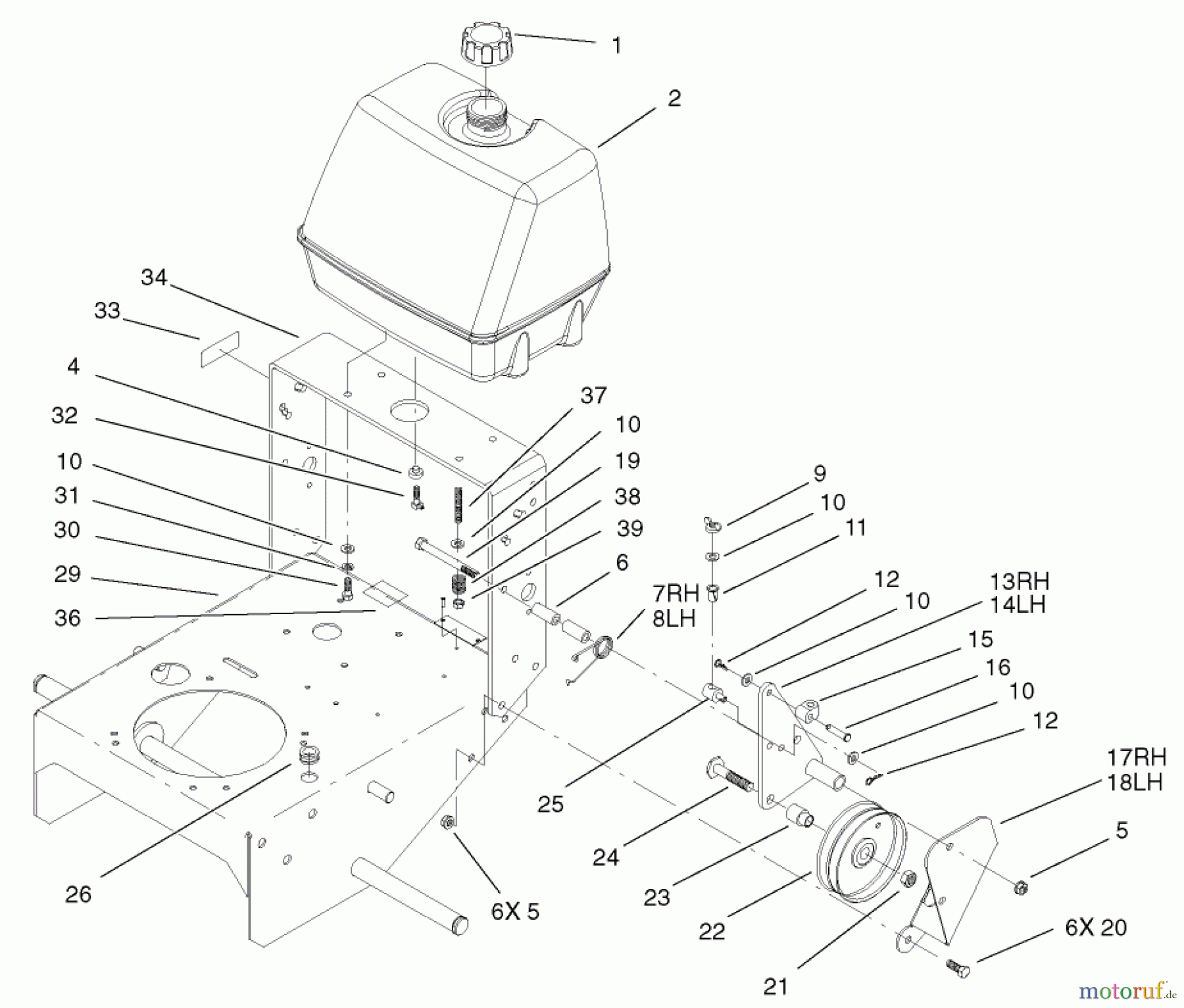  Rasenmäher für Großflächen 30252 - Toro Mid-Size ProLine Mower, Gear Drive, 13 hp, 32