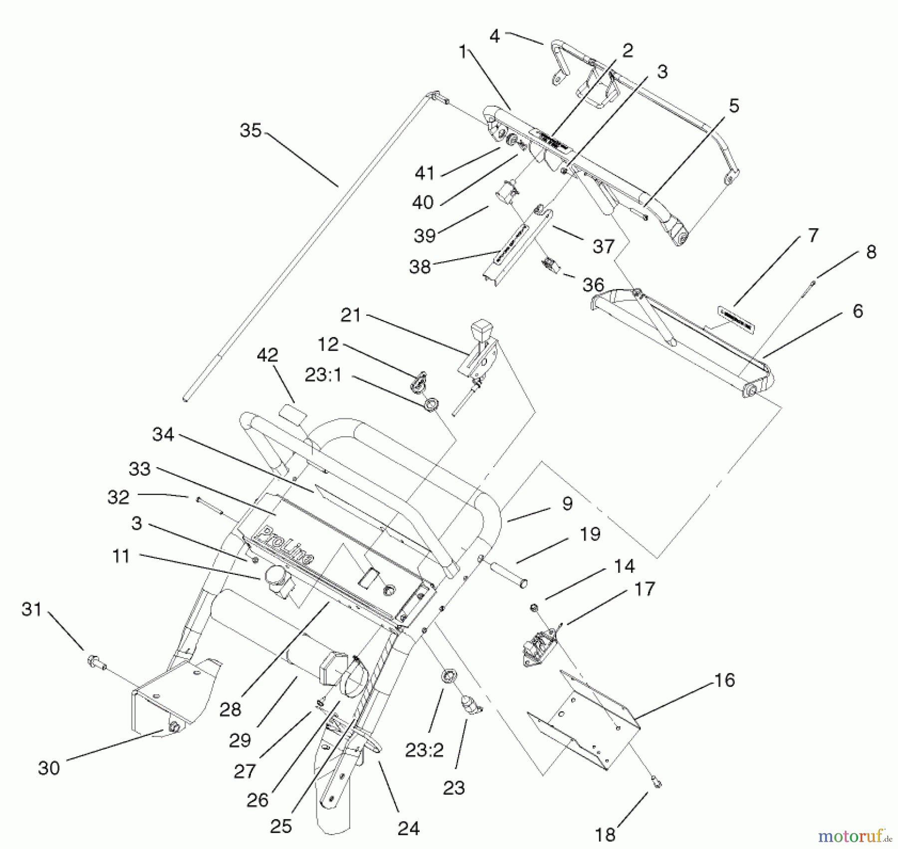  Rasenmäher für Großflächen 30252 - Toro Mid-Size ProLine Mower, Gear Drive, 13 hp, 32