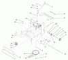 Rasenmäher für Großflächen 30252 - Toro Mid-Size ProLine Mower, Gear Drive, 13 hp, 32" Side Discharge Deck (SN: 220000001 - 220999999) (2002) Listas de piezas de repuesto y dibujos TRANSMISSION AND IDLER PULLEY ASSEMBLY