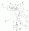 Rasenmäher für Großflächen 30253 - Toro Mid-Size ProLine Mower, Gear Drive, 15 hp, 36" Side Discharge Deck (SN: 210005001 - 210999999) (2001) Listas de piezas de repuesto y dibujos ENGINE AND CLUTCH ASSEMBLY