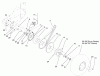 Rasenmäher für Großflächen 30253 - Toro Mid-Size ProLine Mower, Gear Drive, 15 hp, 36" Side Discharge Deck (SN: 210005001 - 210999999) (2001) Listas de piezas de repuesto y dibujos WHEEL DRIVE AND BRAKE SYSTEM ASSEMBLY