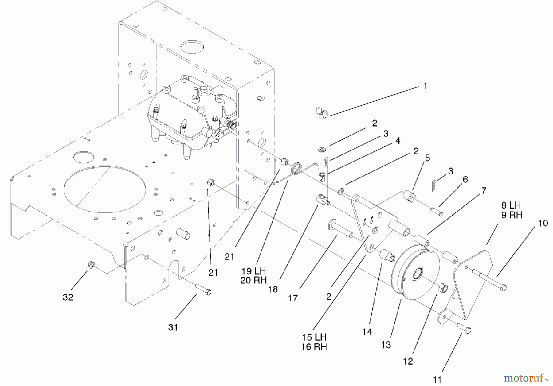  Rasenmäher für Großflächen 30254 - Toro Mid-Size ProLine Mower, Gear Drive, 15 hp, 44