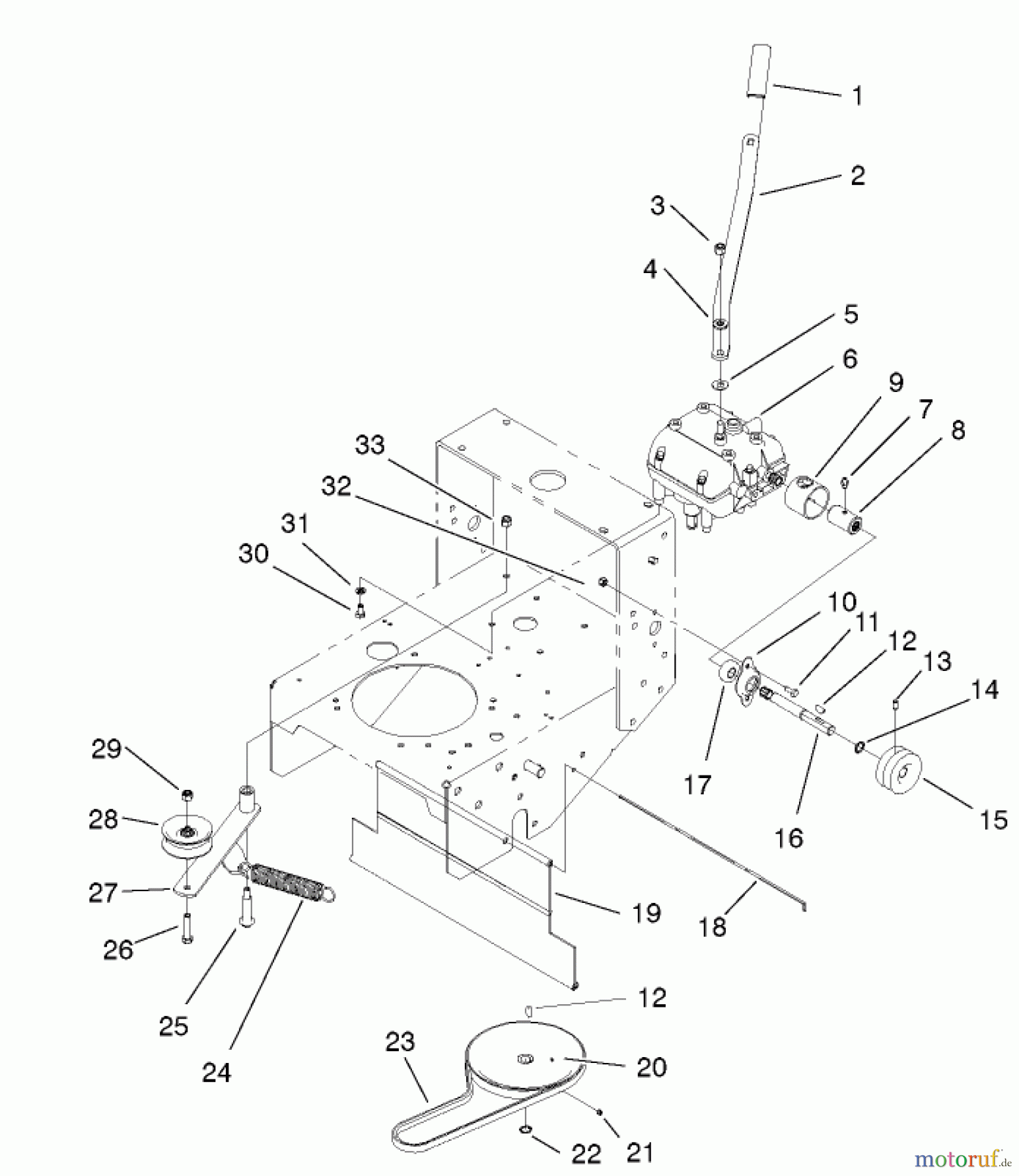  Rasenmäher für Großflächen 30254 - Toro Mid-Size ProLine Mower, Gear Drive, 15 hp, 44