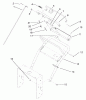 Rasenmäher für Großflächen 30254 - Toro Mid-Size ProLine Mower, Gear Drive, 15 hp, 44" Side Discharge Deck (SN: 210010001 - 210999999) (2001) Listas de piezas de repuesto y dibujos HANDLE ASSEMBLY