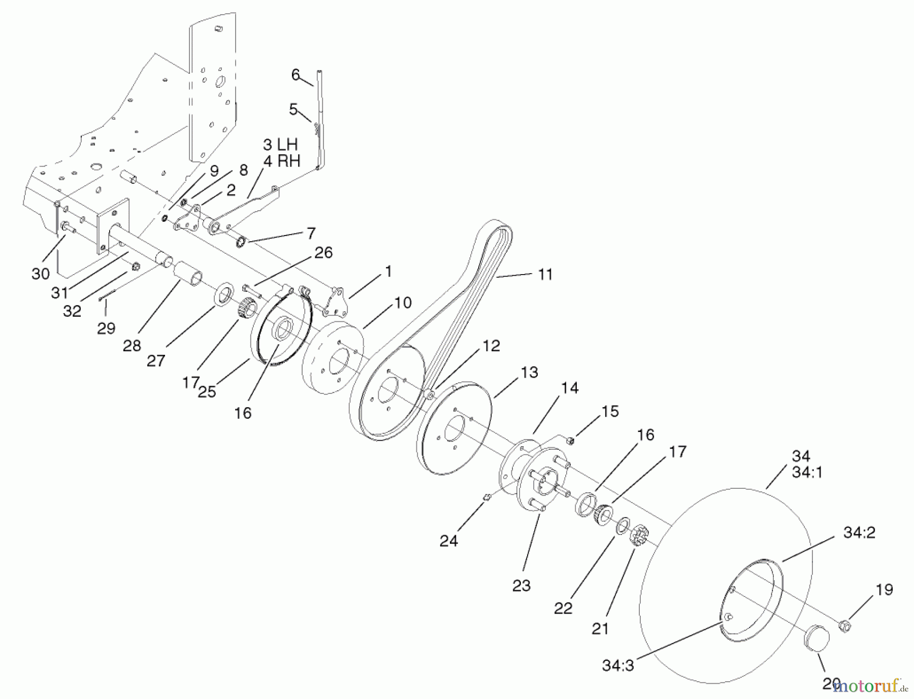  Rasenmäher für Großflächen 30260 - Toro Mid-Size ProLine Mower, Gear Drive, 17 hp, 52