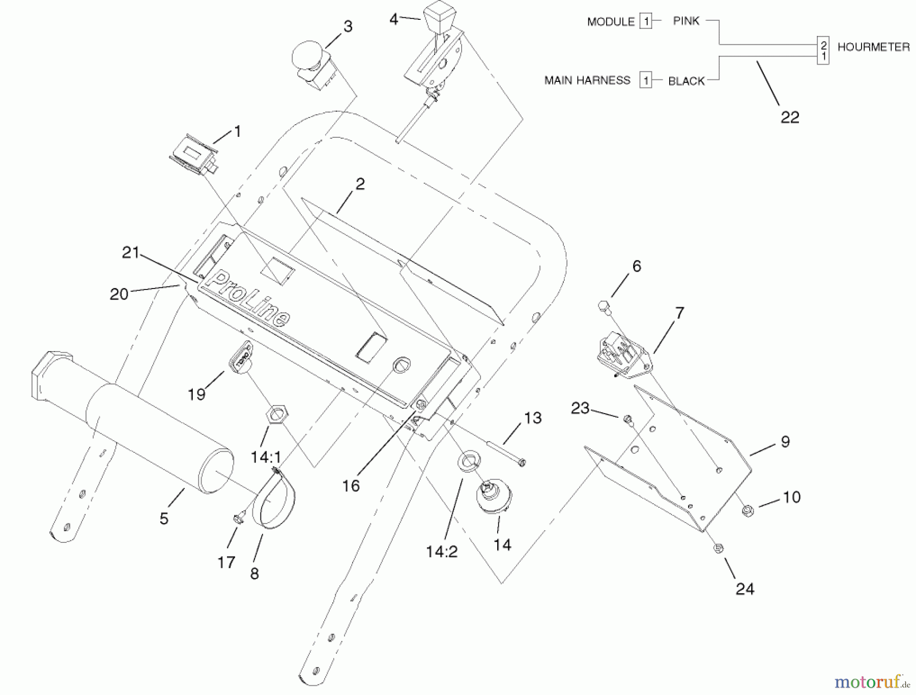  Rasenmäher für Großflächen 30290 - Toro Mid-Size ProLine Mower, Hydro Drive, 15 hp, 36