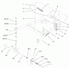 Rasenmäher für Großflächen 30291TE - Toro Mid-Size ProLine Mower, Hydro Drive, 15 hp, 44" Side Discharge Deck (SN: 210000001 - 210999999) (2001) Listas de piezas de repuesto y dibujos CARRIER FRAME ASSEMBLY