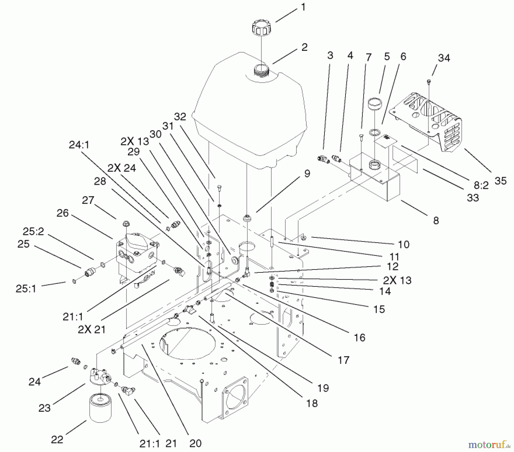  Rasenmäher für Großflächen 30291TE - Toro Mid-Size ProLine Mower, Hydro Drive, 15 hp, 44