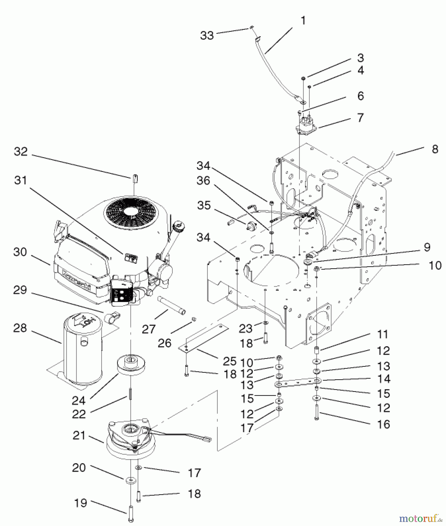  Rasenmäher für Großflächen 30297 - Toro Mid-Size ProLine Mower, Hydro Drive, 17 hp, 52